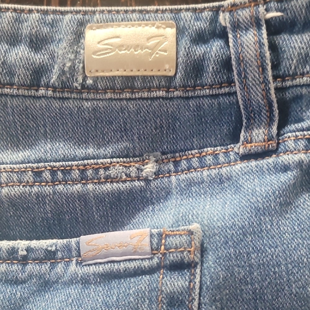 Seven7 Light Blue Ripped Jean Shorts - Picture 3 of 5